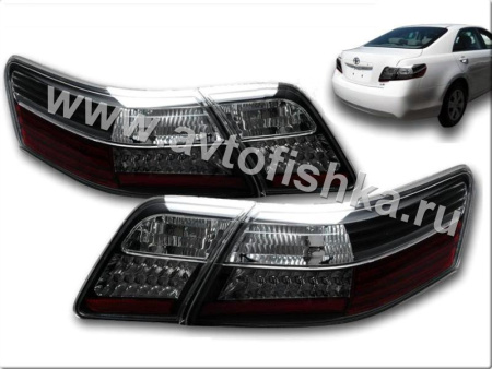 Toyota Camry V40 (06-11) фонари задние светодиодные черные, комплект лев.+прав.