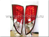 Ford Focus 1 (98-05) 5 дв. хэтчбек фонари задние светодиодные красно-хромированные, комплект 2 шт.