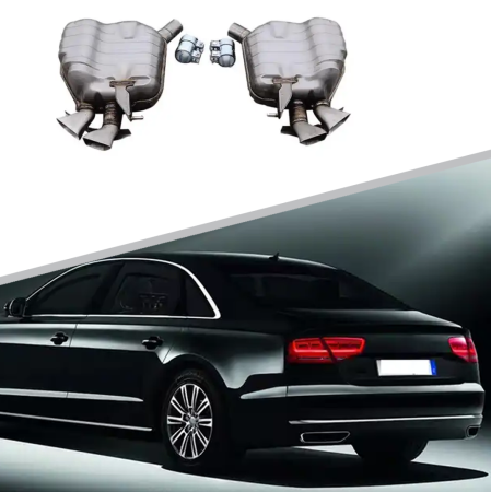 Двойной выхлоп W12 для Audi A8 2011-2014 - нержавейка