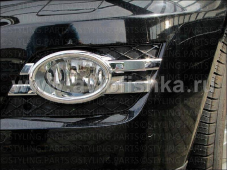Mercedes-Benz W164 ML (09-), X164 GL (10-) рамки противотуманных передних фар хромированные, овальные, комплект 2 шт.