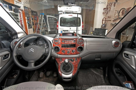 Peugeot Partner 2008-UP декоративные накладки (отделка салона) под дерево, карбон, алюминий