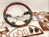 Toyota Land Cruiser Prado 120 (02-) руль, рукоятки рычагов переключения передач и накладки в салон под дерево, комплект 27 предметов