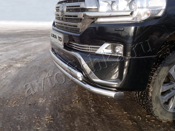 Toyota Land Cruiser (15–) Защита передняя нижняя (двойная) 76,1/75 мм (LC200 Executive)