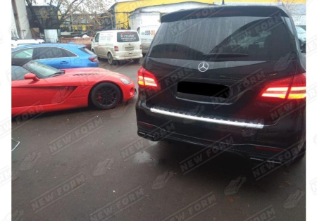 Mercedes-Benz GLS-Klasse X166 2015 - 2019 Диффузор заднего бампера 6.3 AMG черный