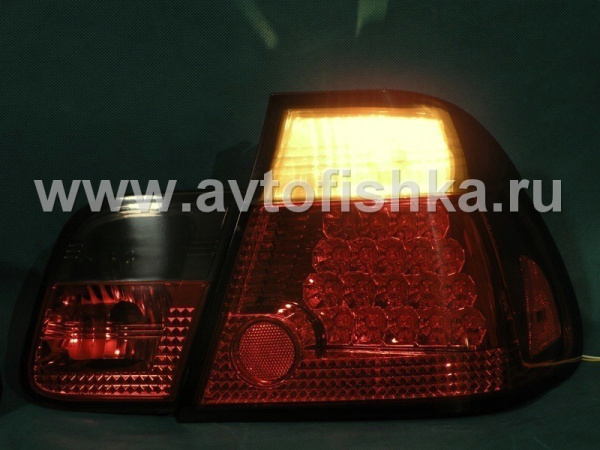 BMW 3 E46 (98-01) 4 дв. седан фонари задние светодиодные красно-тонированные, комплект лев.+прав.