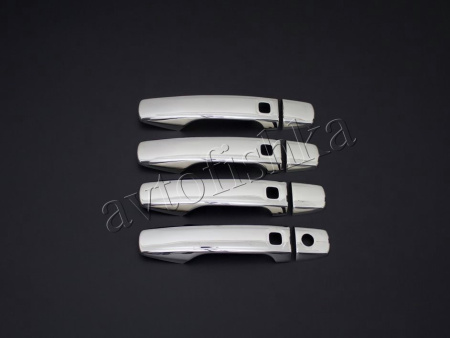 Toyota Land Cruiser 200 (08-15) накладки на ручки дверей из нержавеющей стали, комплект 4 шт.