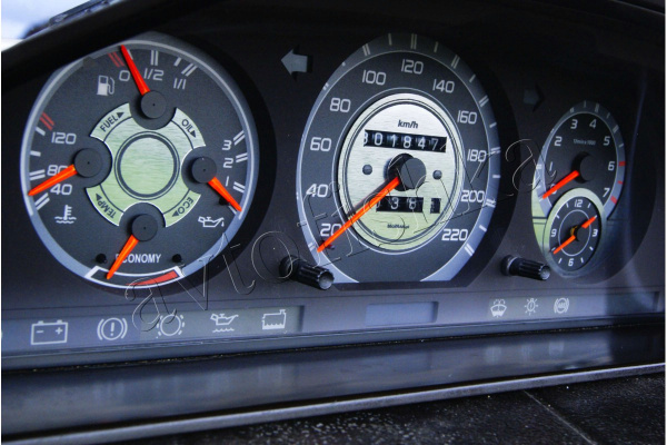Mercedes W124 E светодиодные шкалы (циферблаты) на панель приборов - дизайн 5