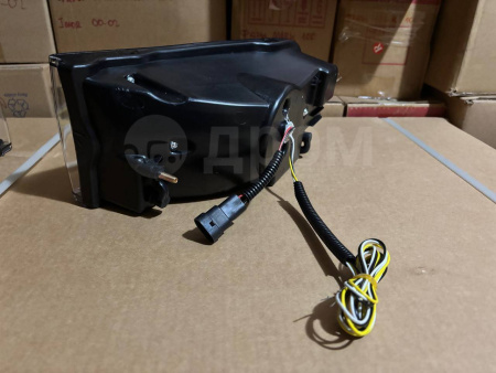 Toyota Land Cruiser 200 (2008-) передние противотуманные черные фары со светодиодной подсветкой DRL, комплект 2 шт.