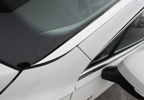 Volkswagen Tiguan (17–) Накладка на водостоки лобового стекла, нерж. сталь, 2 части