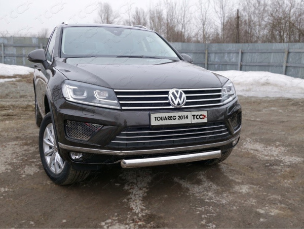 Volkswagen Touareg (14–) Защита передняя нижняя (овальная) 75х42 мм