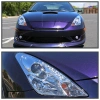 Toyota Celica 2000-2005 фары передние линзованные хромированные, с DRL ходовыми огнями