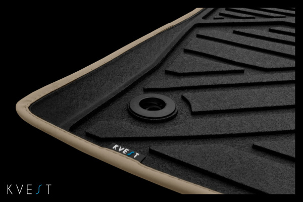 Коврики KVEST 3D в салон LEXUS RX, 2015->, 4 шт. (полистар, черный, черный)