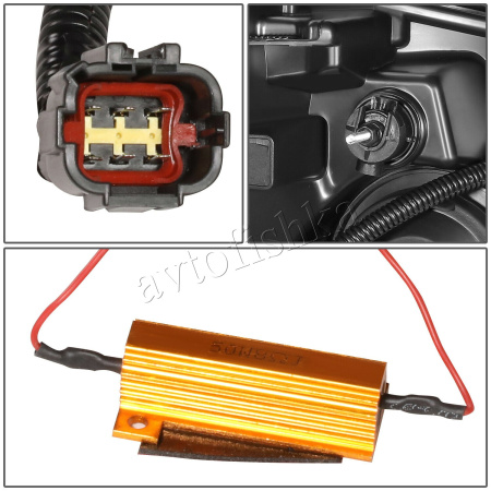 Nissan Titan (04-15), Armada (04-07) LED фары передние линзовые и ДХО