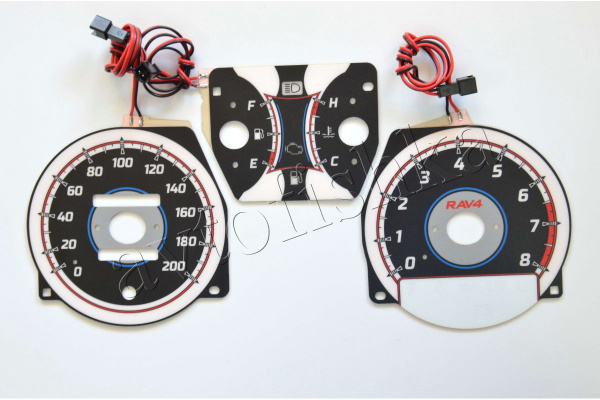 Toyota RAV4 I светодиодные шкалы (циферблаты) на панель приборов