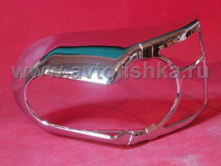 Toyota FJ Cruiser (07-) хромированные декоративные накладки на задние фонари, комплект 2 шт.