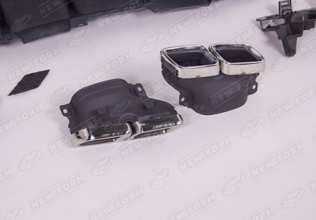 Mercedes-Benz GLE-Klasse W166 2015 - 2018 Диффузор заднего бампера с насадками на глушитель 6.3 AMG хром