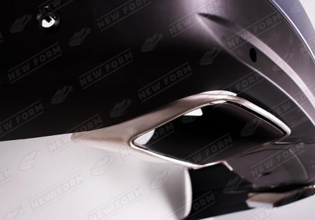 Land Rover Range Rover 4 поколение 2012 - 2017 Бампер задний рестайлинговый с насадками на глушитель дизайн 2018