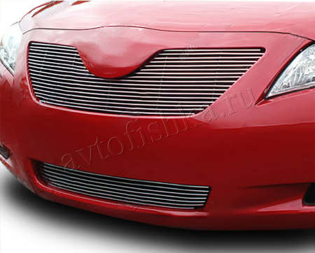 Toyota Camry V40 (06-09) накладка на решетку радиатора и переднего бампера из нержавеющей стали.