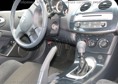 Декоративные накладки салона Mitsubishi Eclipse 2006-н.в. Механическая коробка передач