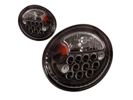 Volkswagen New Beetle (98-05) фонари задние светодиодные черные, комплект 2 шт.