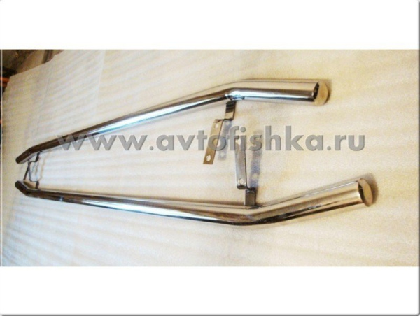 Toyota Land Cruiser Prado 120 (02-09) защита боковых порогов, труба 42 мм из нержавеющей стали, комплект 2 шт.