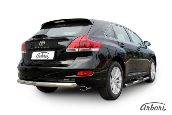 Защита заднего бампера Arbori d76 радиусная TOYOTA VENZA 2012-