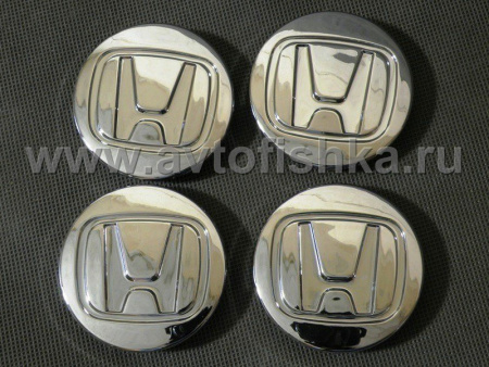 Honda, все модели крышки ступиц колеса, хромированные, диаметр 65 мм, комплект 4 шт.