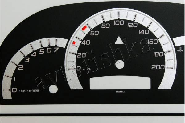 Mercedes Vito W638/2 рестайл светодиодные шкалы (циферблаты) на панель приборов - дизайн 1