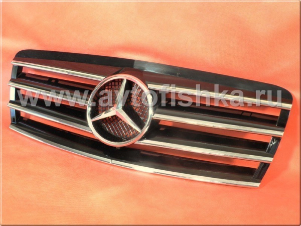 Mercedes E W210 (95-99) решетка радиатора черная, дизайн Big Star "Авангард" (Avangard).