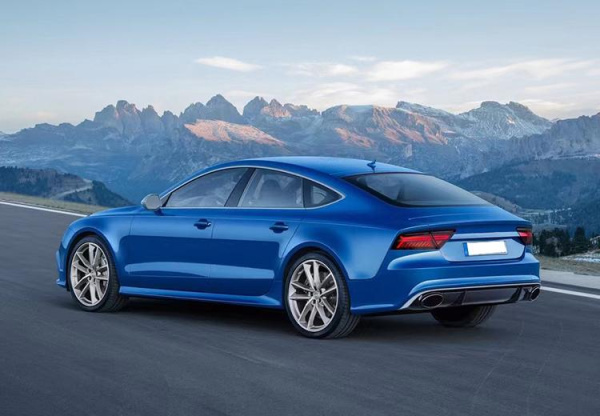 Черный диффузор RS7 для Audi A7 штатный 2016-2018