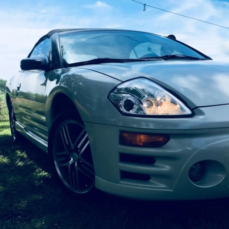 Mitsubishi Eclipse 2000-2005 фары линзовые хром с ангельскими глазками
