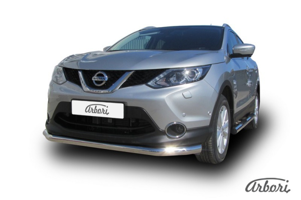 Защита переднего бампера Arbori d76 NISSAN QASHQAI 2014-