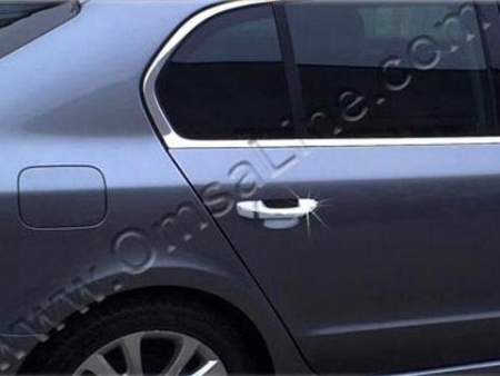 Skoda SuperB (2008-) накладки на ручки дверей из нержавеющей стали, комплект на 4 двери