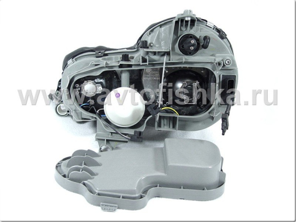 Mercedes E W210 (95-99) фары передние линзованные хромированные ксеноновые, комплект 2 шт.