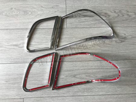 Mercedes E W210 (95-02) декоративные накладки хромированные на задние фонари, комплект 4 шт.