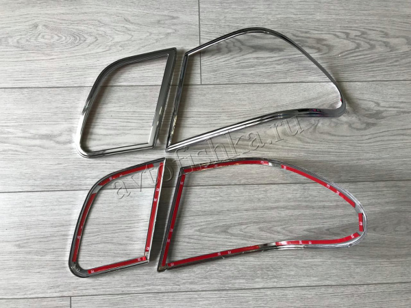 Mercedes E W210 (95-02) декоративные накладки хромированные на задние фонари, комплект 4 шт.