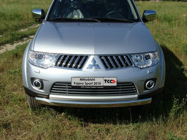Mitsubishi Pajero Sport (08–) Защита передняя нижняя 75х42 мм