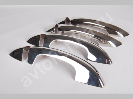 Volkswagen Passat B6 (2005-) накладки на ручки дверей из нержавеющей стали, 4 шт.