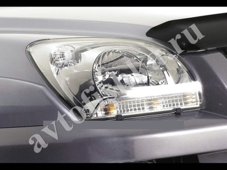 Защита передних фар прозрачная Kia Sportage 2005-2008