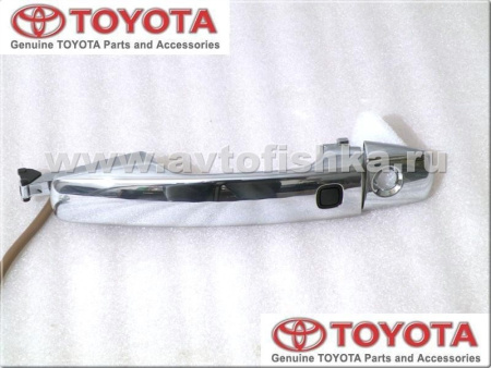 Toyota Land Cruiser 200 (08-16) наружные ручки дверей хромированные в сборе, оригинал, дизайн Lexus LX570, комплект 4 шт.