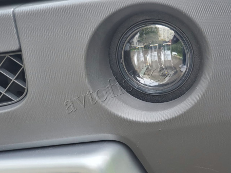 Hummer H3 (05-10) фары противотуманные диодные черные LED с адаптерами