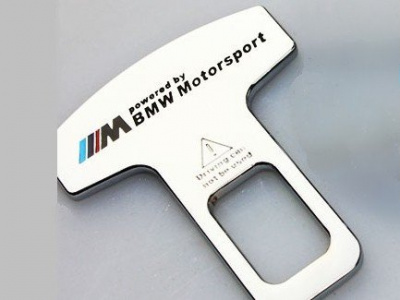 Вставка в замок ремня безопасности с логотипом M technic powered by BMW Motorsport, нержавеющая сталь