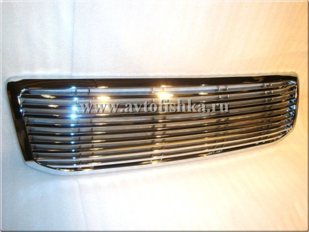 Toyota Land Cruiser Prado 120 (02-09) решетка радиатора хромированная, полностью пластиковая