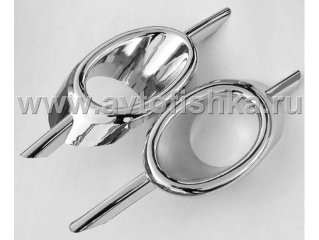 Chevrolet Cruze (08-) хромированные накладки на противотуманные фары с планкой, комплект 2 шт.