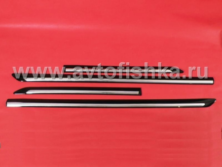 Toyota Camry V40 (06-) молдинги на двери боковые с хромированными вставками, черные, комплект 4 шт.