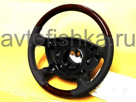 Mercedes W211, W463 G class (2002-2006) руль классический черная кожа - дерево орех, Classic