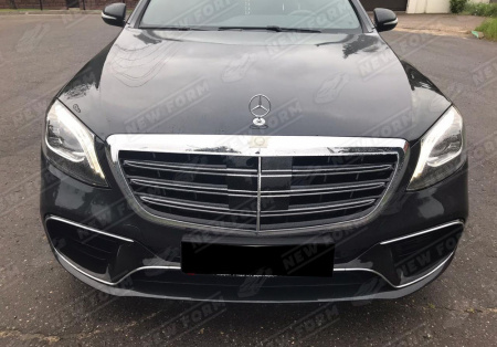 Mercedes-Benz S-Klasse W222 рестайлинг 2017 - 2020 Решетка радиатора BR черная матовая