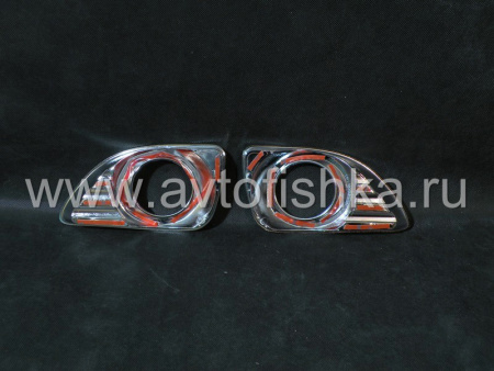 Toyota Camry V40 (10-) рамки противотуманных передних фар хромированные, комплект 2 шт.