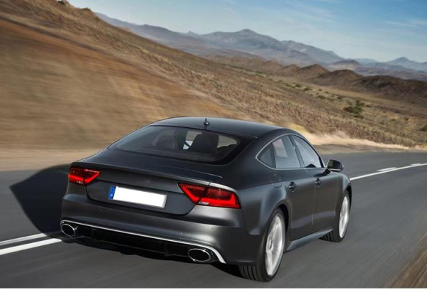 Черный диффузор RS7 для Audi A7 S-line 2016-2018