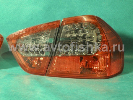 BMW 3 E90 (05-) задние светодиодные фонари красно-тонированные, комплект 2 шт.